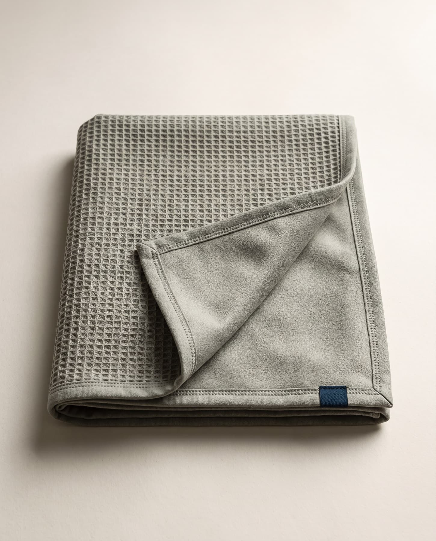OTTAVA Two-Sided Towel in Fog Sage, folded to show both faces