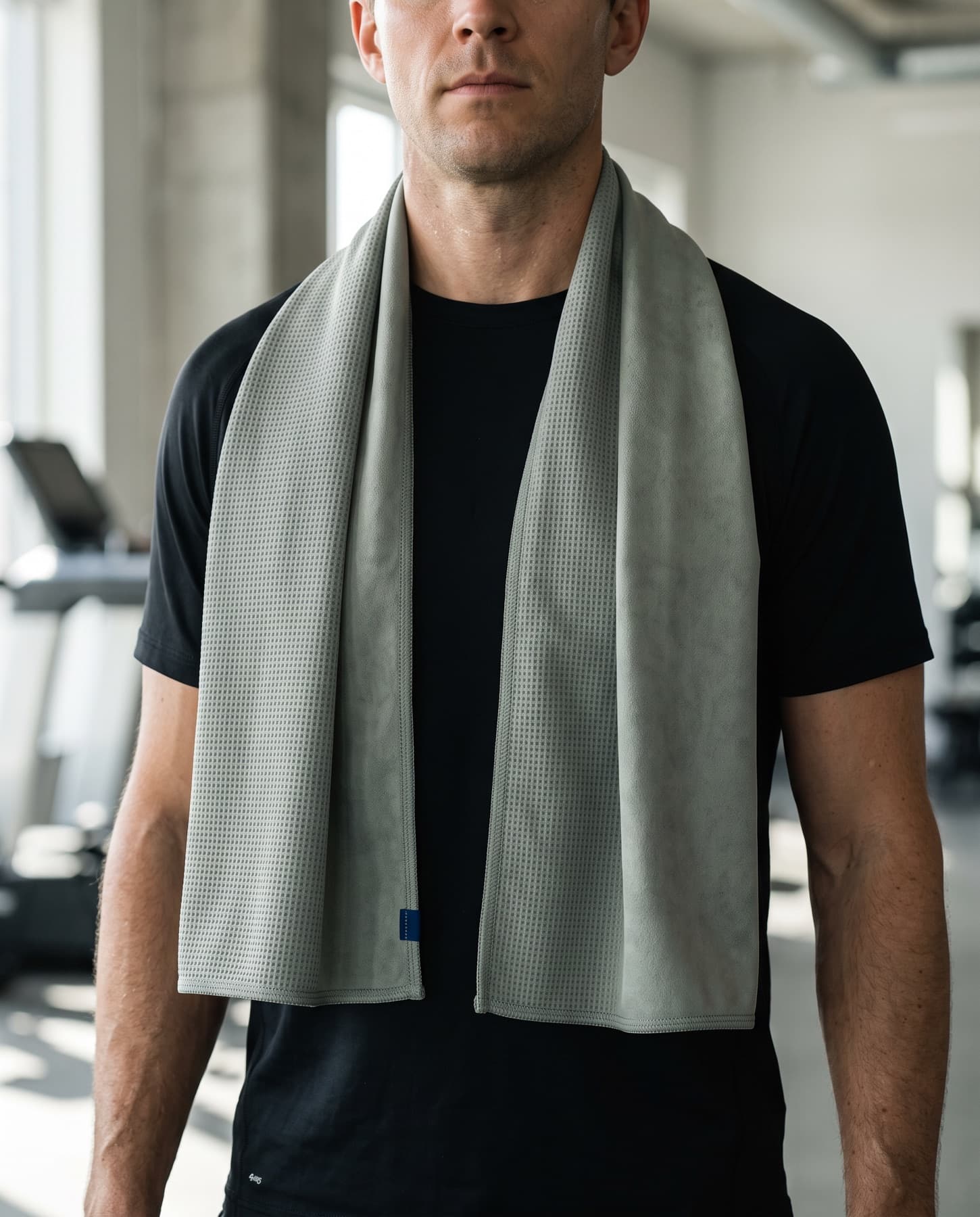 Neck size worn over the shoulders after training